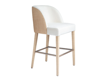 COLETTE RAFIA BAR - High stool with footrest by DOM Edizioni - view 2